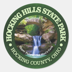 Hocking Hills State Park Ronde Sticker