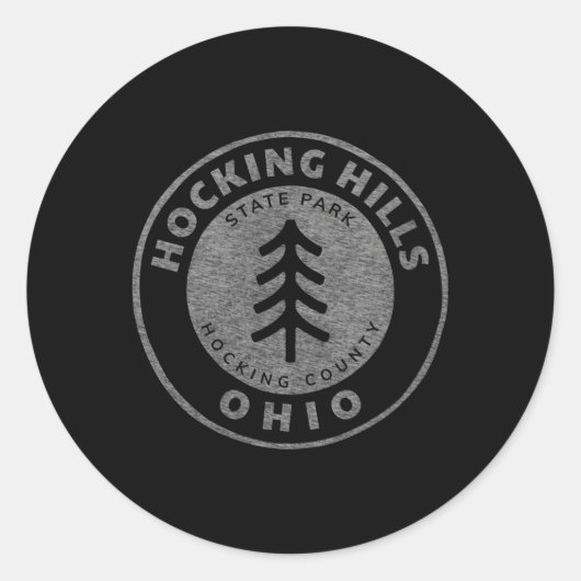 Hocking Hills State Park Ronde Sticker (Voorkant)