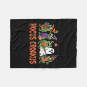 Hocus Croakus Frog Halloween Magic Spell Funny Wit Fleece Deken (Voorkant (Horizontaal))