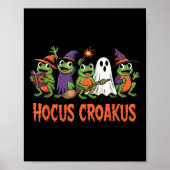 Hocus Croakus Frog Halloween Magic Spell Funny Wit Poster (Voorkant)