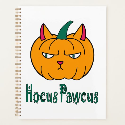 Hocus pawcus Halloween citrouille ginger cat magie (Devant)