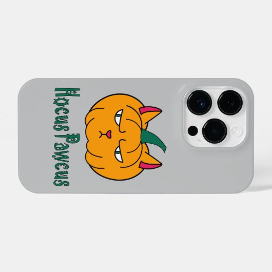 Hocus pawcus Halloween pompoen gember kat magie iPhone Hoesje (Achterkant horizontaal)