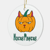 Hocus pawcus Halloween pompoen gember kat magie Keramisch Ornament (Links)