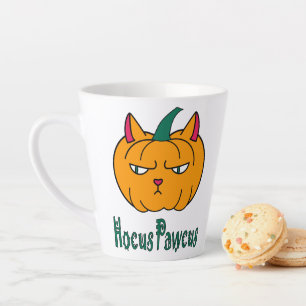Hocus pawcus Halloween pompoen gember kat magie Latte Mok