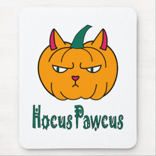 Hocus pawcus Halloween pompoen gember kat magie Muismat