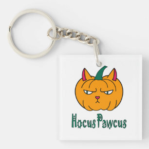 Hocus pawcus Halloween pompoen gember kat magie Sleutelhanger