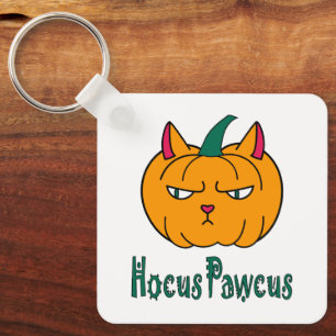 Hocus pawcus Halloween pompoen gember kat magie Sleutelhanger
