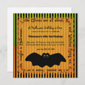 Hocus Pocus Bat Birthday Kaart (Voorkant / Achterkant)
