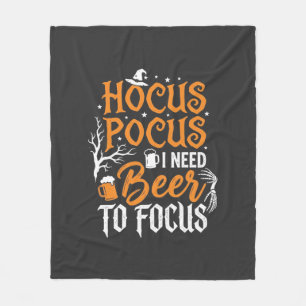 Hocus Pocus Bier Halloween Ontwerp_1 Fleece Deken