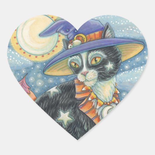 HOCUS POCUS BLACK CAT WITCH, HALLOWEEN STICKERS (Voorkant)
