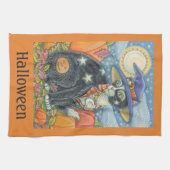 HOCUS POCUS BLACK CAT WITCH HOLIDAY KITCHEN TOWEL THEEDOEK (Horizontaal)