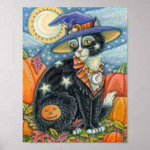 HOCUS POCUS BLACK CAT WITCH & MOUSE HALLOEEN POSTER