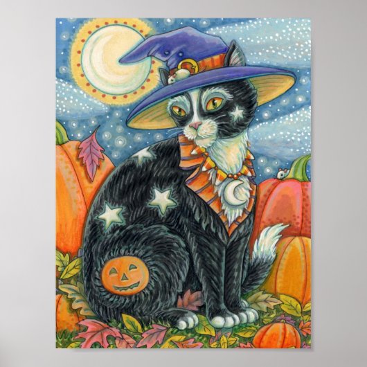 HOCUS POCUS BLACK CAT WITCH & MOUSE HALLOEEN POSTER (Voorkant)