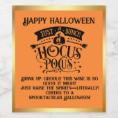 HOCUS POCUS: Enchanting Halloween Bottle Labels! Wijn Etiket (Enkel label)