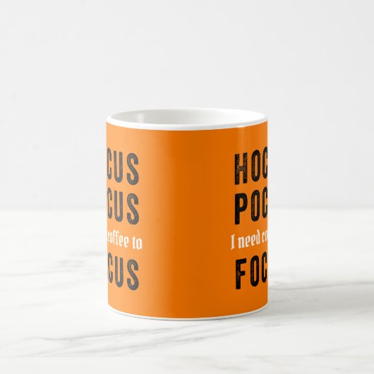 Hocus Pocus Focus Cute Funny Halloween Café Mug (Centre)