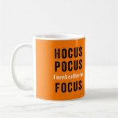 Hocus Pocus Focus Cute Funny Halloween Café Mug (Gauche)