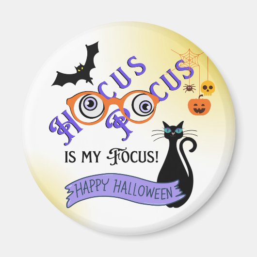 Hocus Pocus Focus Halloween Magnet Magneet (Voorkant)