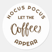 Hocus pocus Halloween Cafe Étiquette d'affaires (Devant)