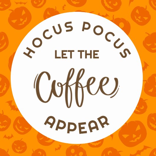 Hocus pocus Halloween Cafe Zakelijke sticker