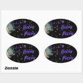 Hocus Pocus Halloween Étiquette noir (Feuille)