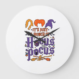 Hocus Pocus Halloween Heksen Ketel Bezem Kat M Grote Klok