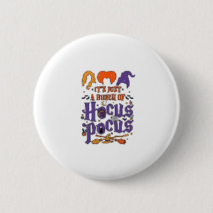 Hocus Pocus Halloween Heksen Ketel Bezem Kat M Ronde Button 5,7 Cm
