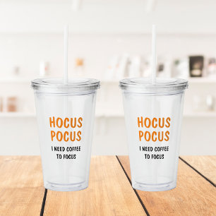 Hocus Pocus Halloween Koffie Tumbler grappige he Acryl Drinkbeker