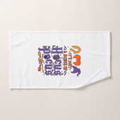 Hocus Pocus Halloween Sorcières Chaudron Balai Cha (Serviette à main)