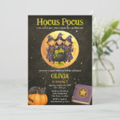 Hocus Pocus Halloween verjaardagsfeestje Kaart (Staand voorkant)