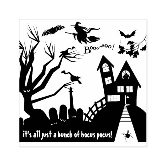 Hocus pocus! Haunted House - Rubber Stamp Rubberstempel (Afrduk)