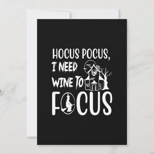 hocus pocus heb wijn nodig om te focussen kaart (Voorkant)
