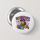 Hocus Pocus Heifer Halloween Koe Ronde Button 5,7 Cm (Voorkant /achterkant)