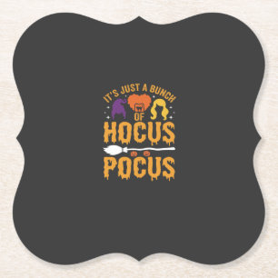 Hocus Pocus Heks Halloween Vectorontwerp Kartonnen Onderzetters