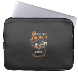 Hocus Pocus Heksenbezem Zwarte Kat Magische Ketel Laptop Sleeve