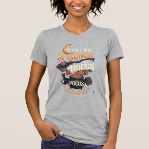 Hocus Pocus Heksenbezem Zwarte Kat Magische Ketel T-shirt