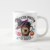 "Hocus Pocus I Need Coffee" Funny Witchy  Extra Grote Beker (Rechts)