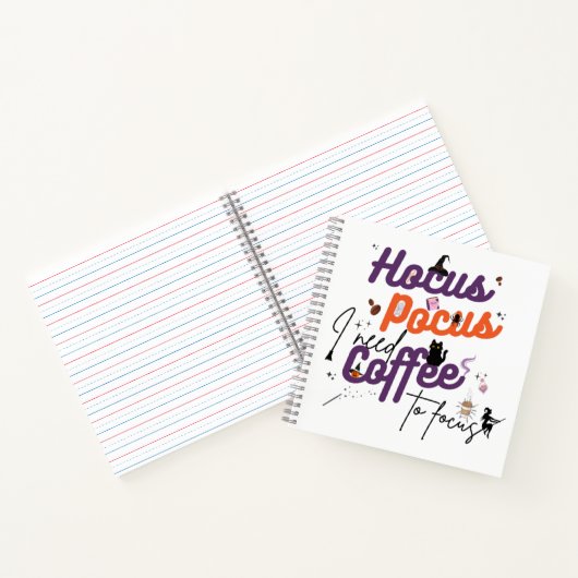 Hocus Pocus I Need Coffee to Focus Carnet (Intérieur)