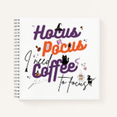 Hocus Pocus I Need Coffee to Focus Carnet (Devant)
