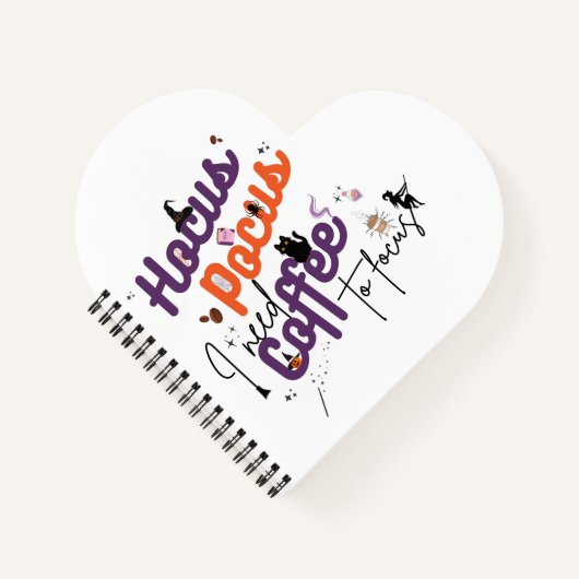 Hocus Pocus I Need Coffee to Focus Carnet (Devant)