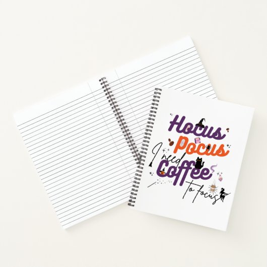 Hocus Pocus I Need Coffee to Focus Carnet (Intérieur)
