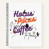 Hocus Pocus I Need Coffee to Focus Carnet (Devant)