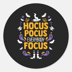 Hocus Pocus Iedereen Focus Halloween Outfit Hallo Ronde Sticker