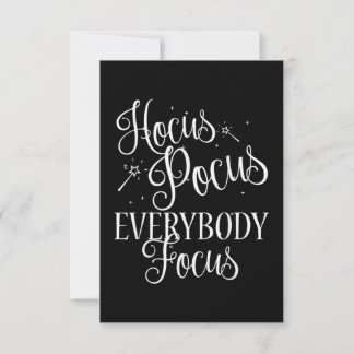 Hocus Pocus Iedereen Focus-leraar Kaart
