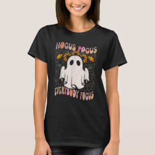 Hocus Pocus Iedereen Focus leraar Spooky Pumpkin T-shirt