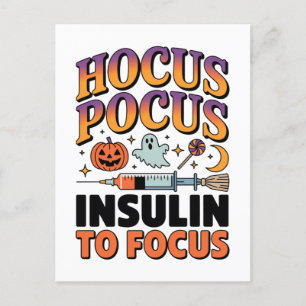 Hocus Pocus Ik heb insuline nodig om te focussen D Aankondigingskaart
