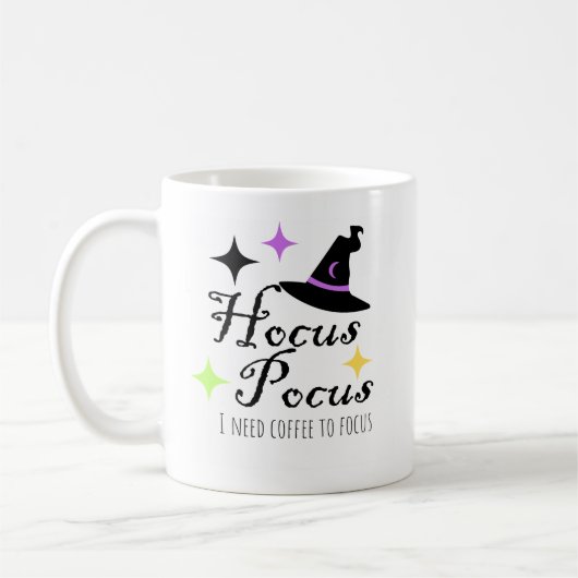 Hocus Pocus ik heb koffie nodig om de Mok van koff (Links)