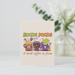 Hocus Pocus - Ik heb koffie nodig om me te concent Briefkaart