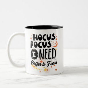 Hocus Pocus Ik heb koffie nodig om te focussen, Gr Tweekleurige Koffiemok