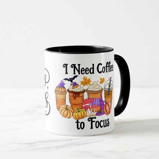 Hocus Pocus Ik heb koffie nodig om te focussen Mok (Voorkant rechts)