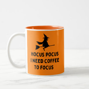 Hocus Pocus Ik heb koffie nodig om te focussen Tweekleurige Koffiemok